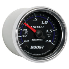 Load image into Gallery viewer, Autometer Cobalt 52mm 2 BAR Mechanical Boost Gauge